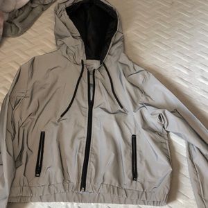 Reflective cropped jacket